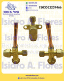Válvula servicio para minisplit Coldtek  recta 3/8" 3 vías