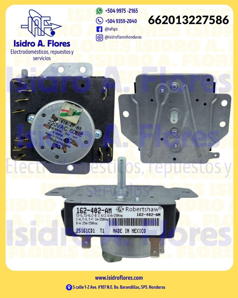 Timer de secadora Whirlpool remplaza a W10185982 marca Robertshow