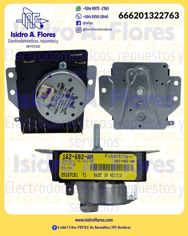 Timer Robertshow para secadora Whirlpool W10185992