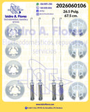 Suspensión genérica sirve Whirlpool  4 varillas, 26.5"  ó  67.5 Cm.