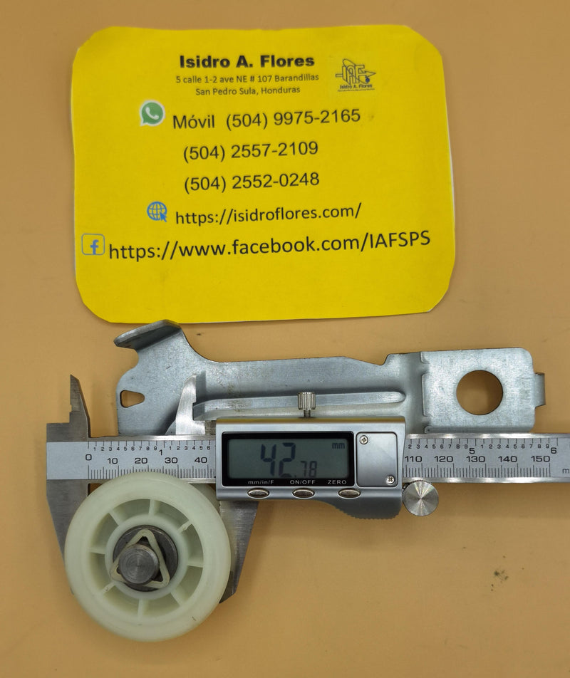 Polea tensora genérica con base para lavadora, sirve Whirlpool