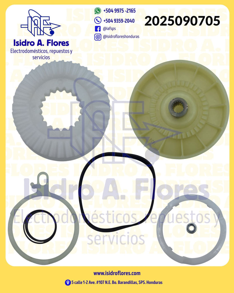 Polea kit  genérica , incluye banda  y engrange sirve Whirlpool