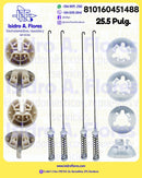 Suspensión Vapur 25.5" Kit de 4 varillas, sirve Whirlpool amarillos