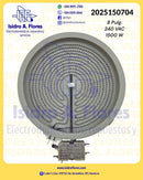 Resistencia DEXT 8" vitrocerámica genérica  sirve Whirlpool 1500W 220V