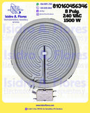 Resistencia DEXT 8" vitrocerámica genérica  sirve Whirlpool 1500W 240V