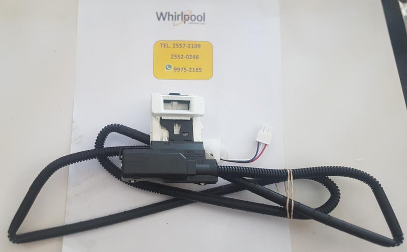 Interruptor blocapuerta negro para lavadora Whirlpool