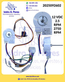 Motor evaporador refrigerador sirve Whirlpool con bimetal y sensor 12V
