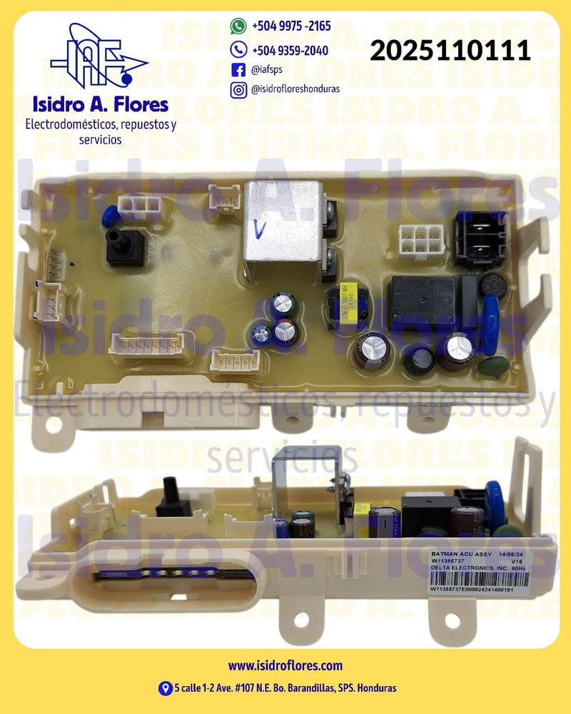 Placa electrónica principal original Whirlpool  Batman