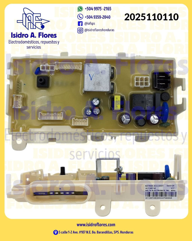 Placa interface original  de lavadora Whirlpool Batman