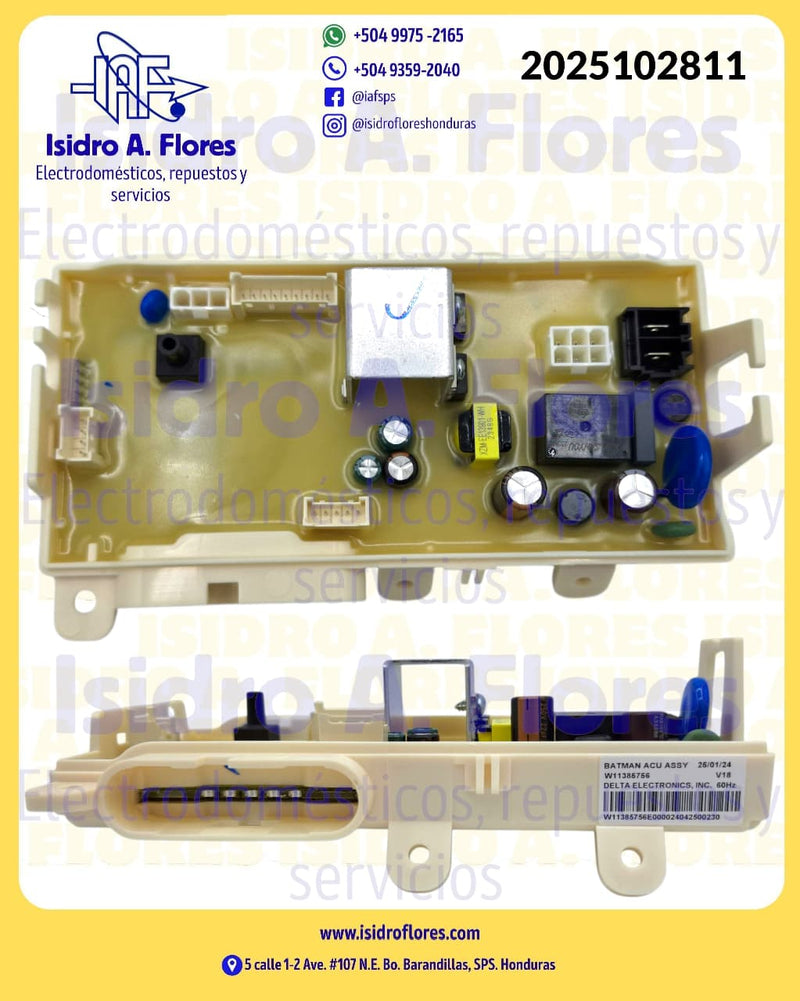 Placa electrónica original  de lavadora Whirlpool Batman
