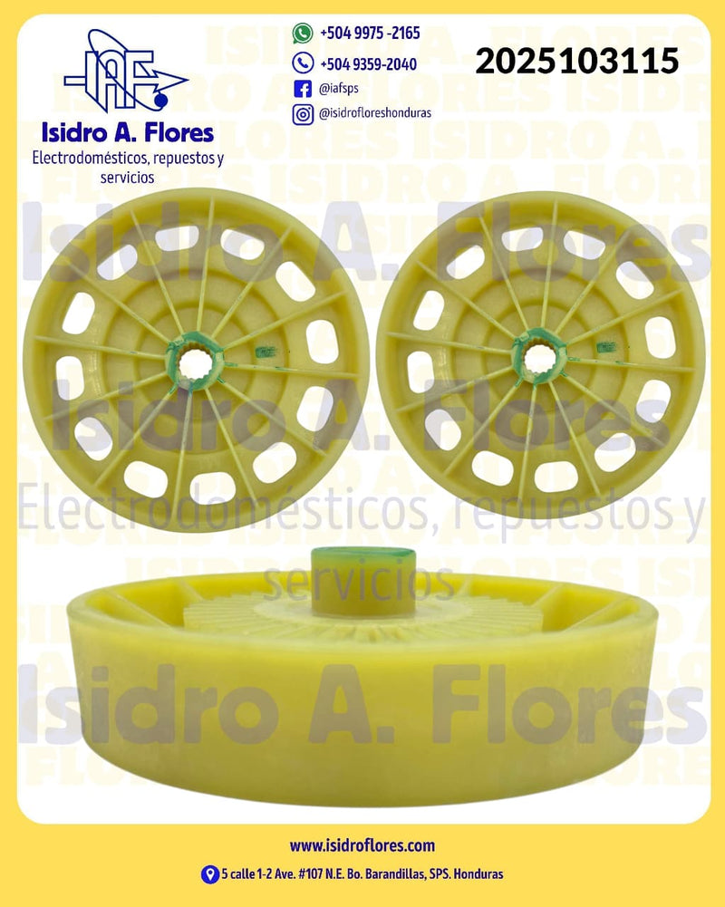 Polea original Whirlpool para lavadora digital Haceb