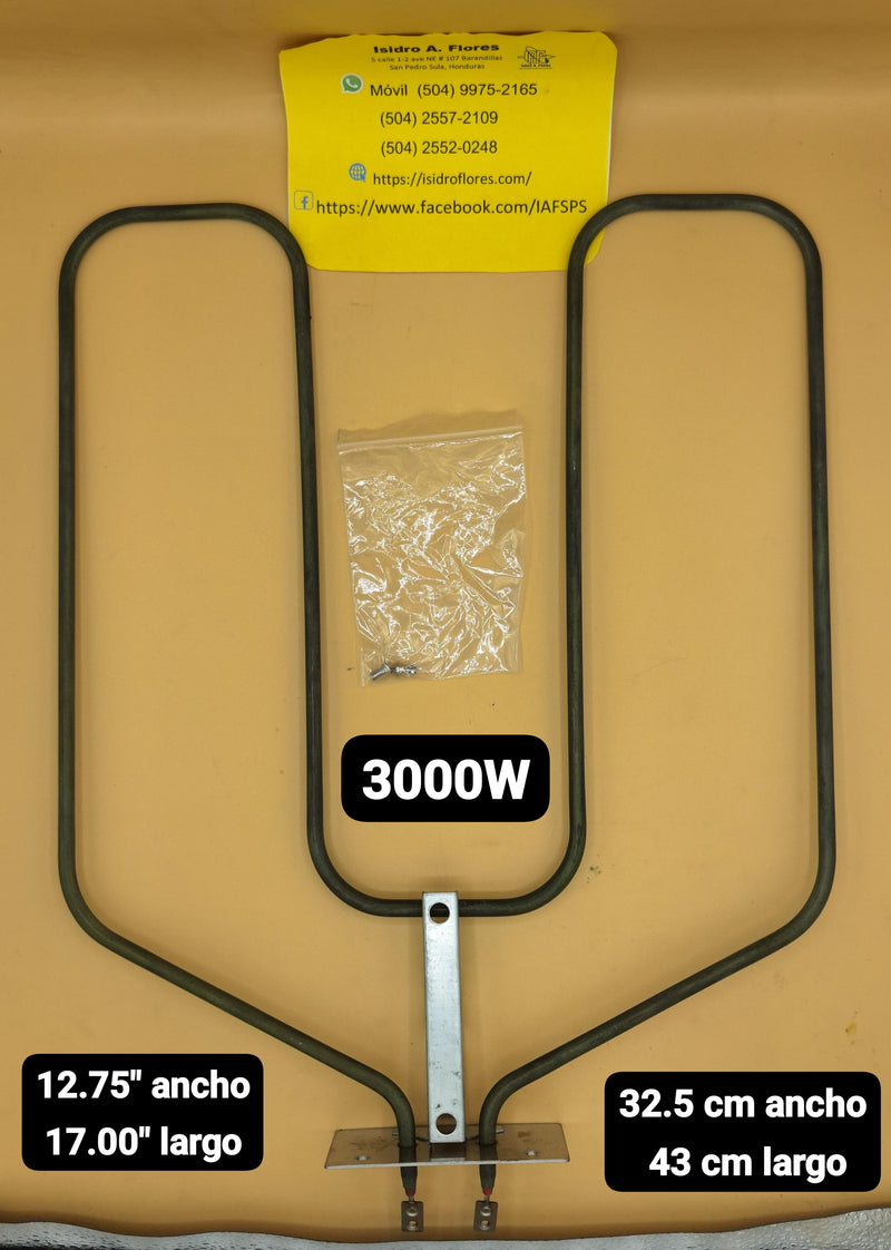 Resistencia de horno Broil genérico sirve GE 240V 60 HZ 2400W