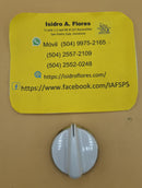 Perilla lavadora orilla niquelada original G.E. Blanca de selector