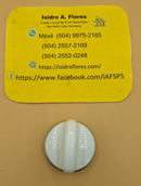 Perilla de lavadora GE oiriginal blanco con aro niquelado