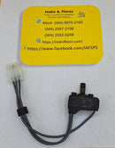 Switch de puerta original de secadora  3 cables gris marca Whirlpool