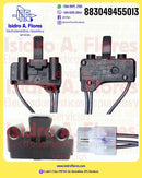 Switch de puerta original de secadora  3 cables gris marca Whirlpool