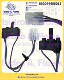 Switch de puerta original de secadora  3 cables gris marca Whirlpool