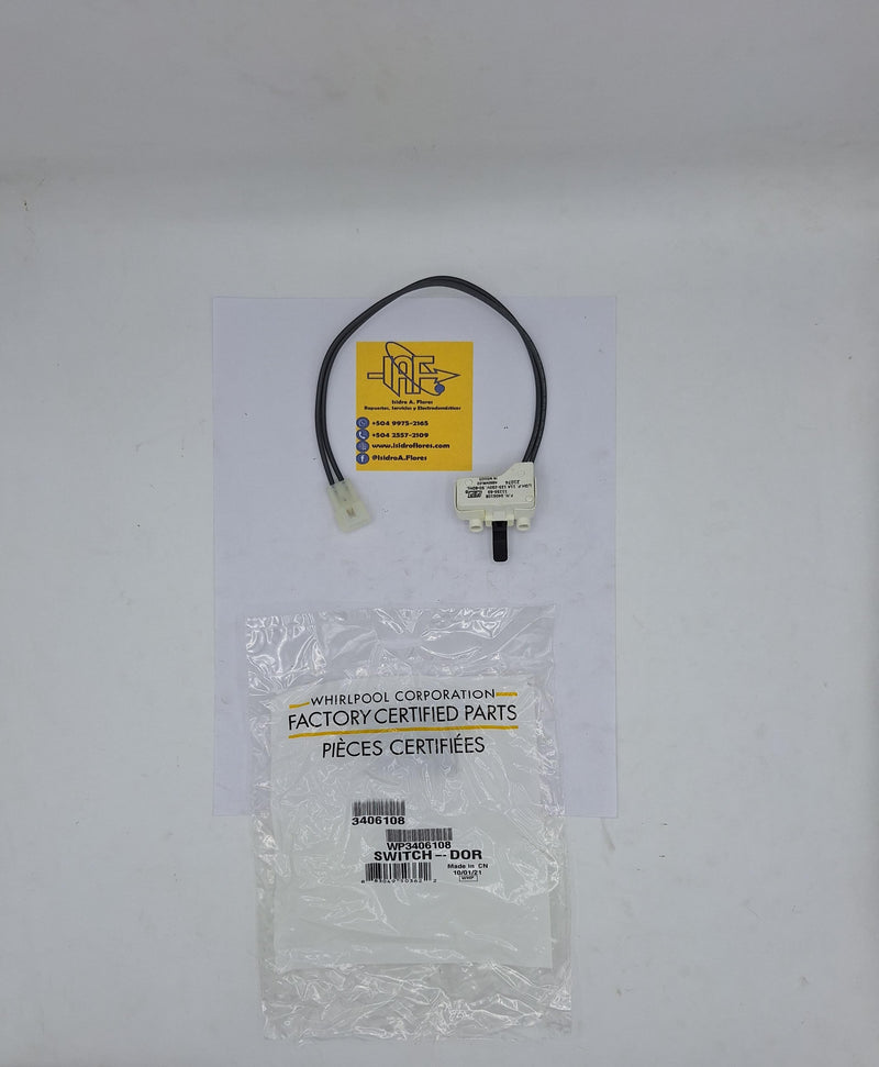 Switch interruptor blocapuerta de secadora original Whirlpool