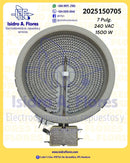 Resistencia DEXT 7", 240V 2 líneas, 1500W  genérica sirve Whirlpool
