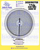 Resistencia DEXT 7", 240V 2 líneas, 1500W  genérica sirve Whirlpool