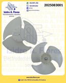 Aspa original  de refrigeradora GE MX  de evaporador