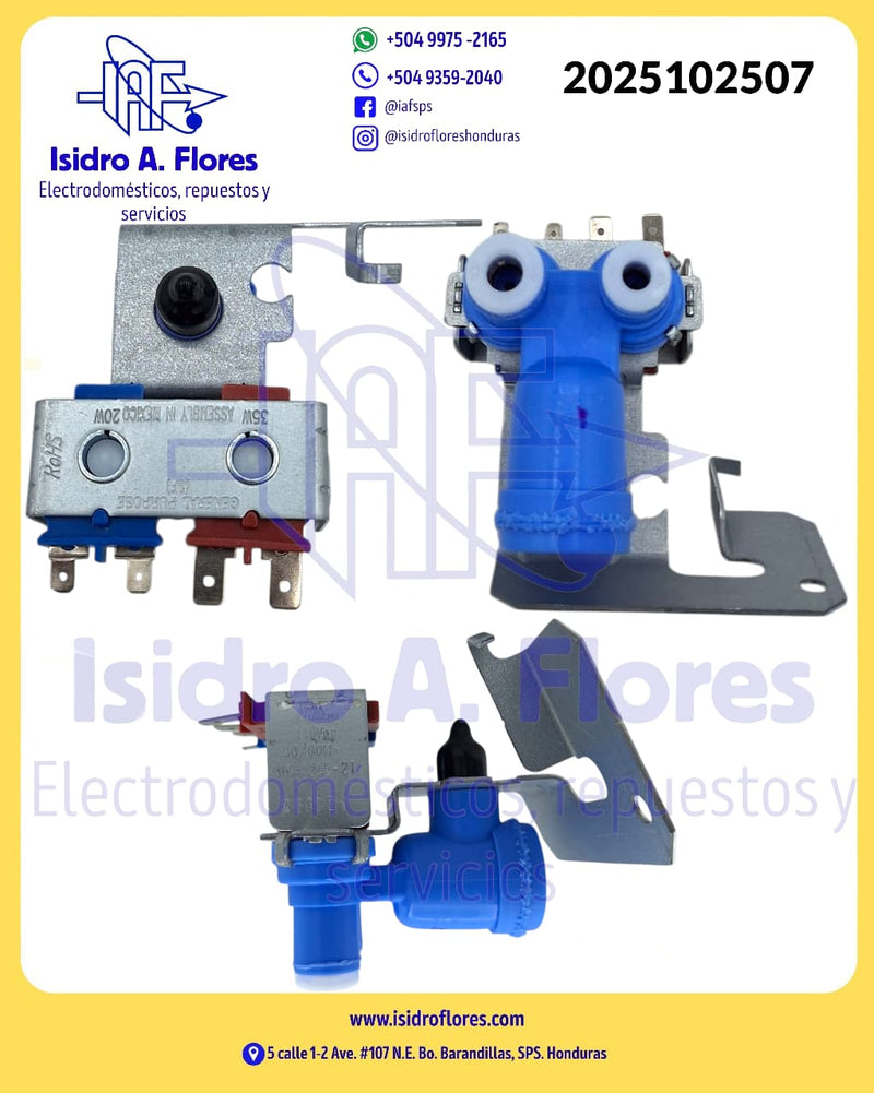 Valvula original para fabricador de hielo de refrigeradora