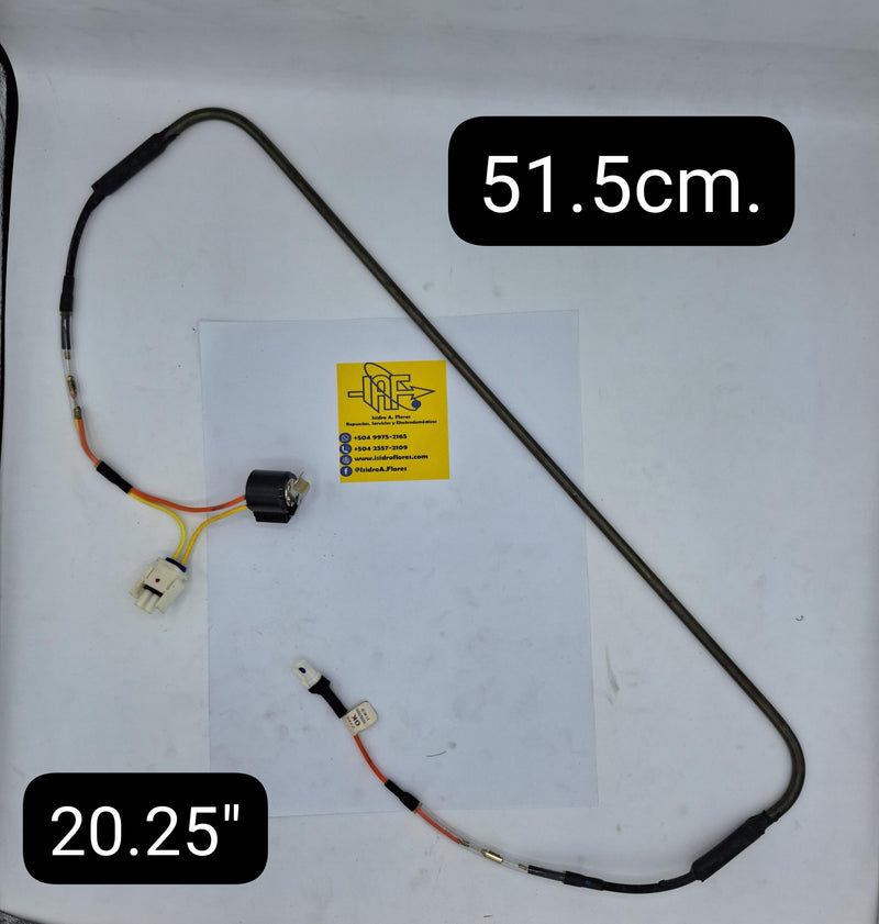 Resistencia tubular refrigradora GE  20.5" ó  52 Cm con bimetal