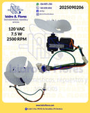 Motor evaporador original GE  con aspa