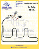Resistencia tubular original GE con bimetal 14" ó 36 Cm