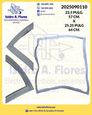 Empaque o sello magnetico gris17 POL FZ 22.5" ó 57Cm  X 25.5" ó 64Cm