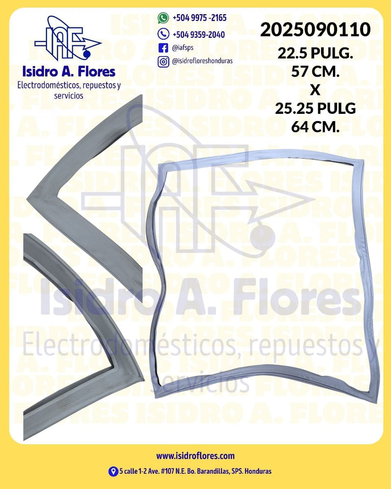 Empaque o sello magnetico gris17 POL FZ 22.5" ó 57Cm  X 25.5" ó 64Cm