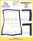 Empaque original negro GE de refrigeradora acero inoxidable 29"X39.5"