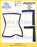Empaque de refrigeradora negro  ancho 24.5"X28.5"  original GE