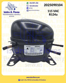 Compresor Embraco  EM3D50HLT 1/5 R134 incluye XREL056  completo