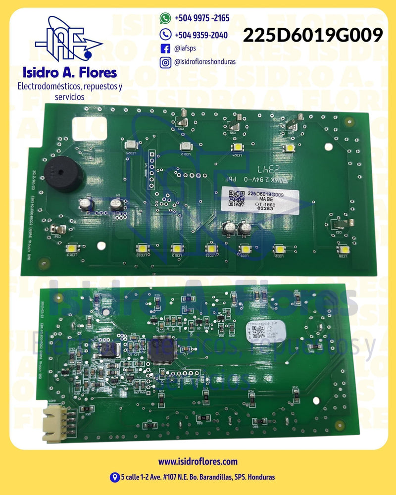 Placa o tarjeta original display de refrigerador GE, Mabe no frost