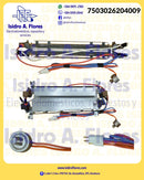 Resistencia vidrio 9" doble protector y ficha, genérica Coldtek /GE
