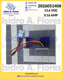Motor  evaporador genérico 13.6V DC,  016A sirve GE V80E14MS2A3-57A611