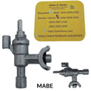 Valvula original  de quemador mabe pin corto