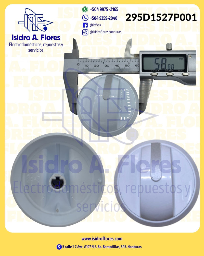 Perilla  estufa de gas original Mabe Focaris blanca con gris