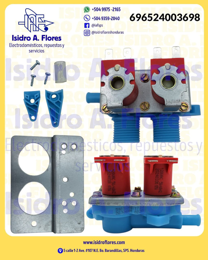 Valvula universal entrada de agua , adaptador 3/8 y 1/2