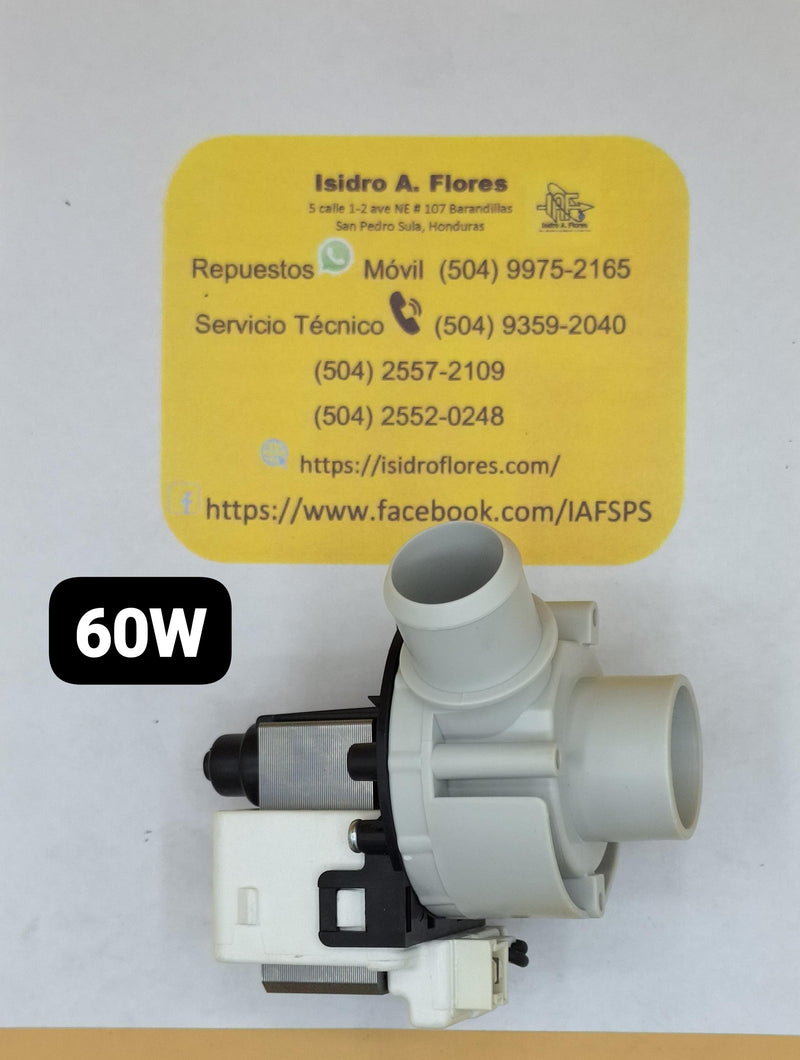 Bomba WMP de drenado para lavadora 60W boca ancha sirve Amazonas