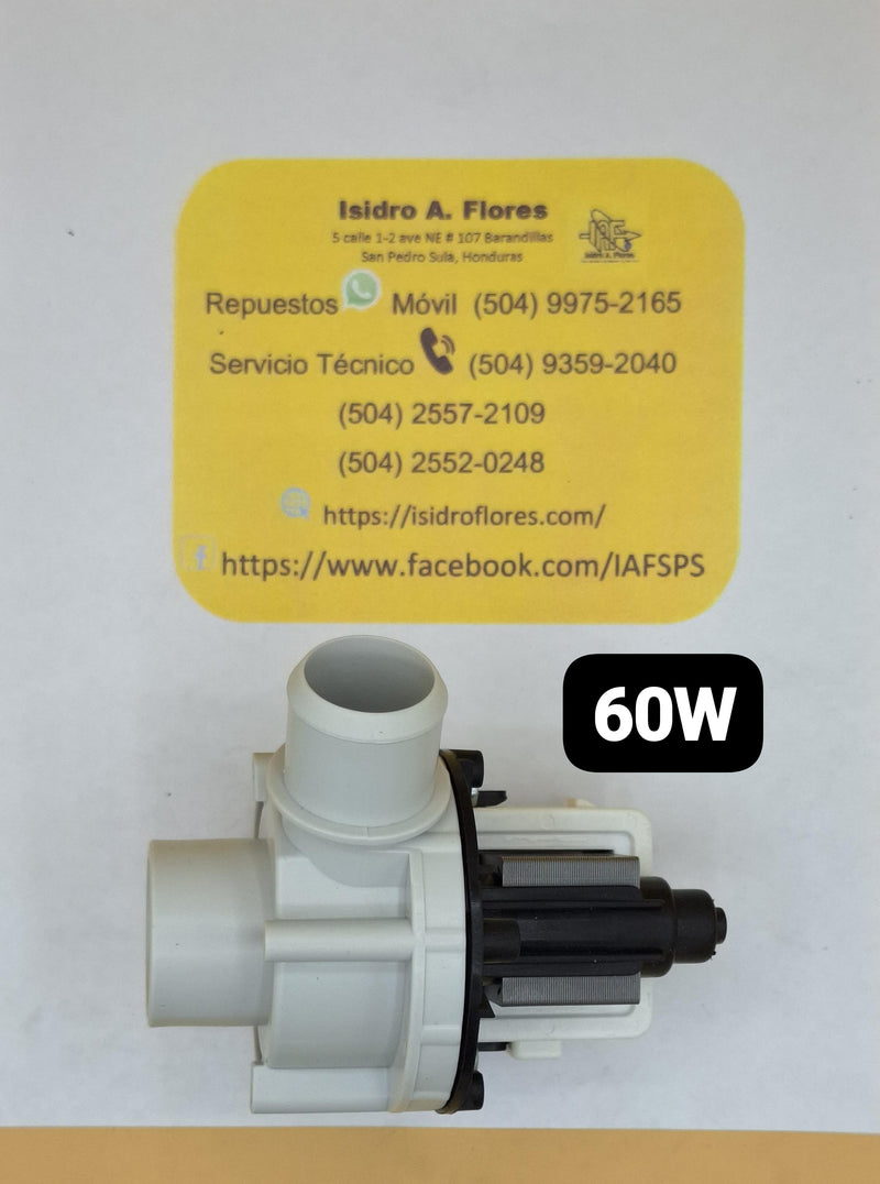 Bomba WMP de drenado para lavadora 60W boca ancha sirve Amazonas