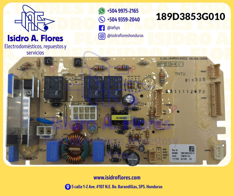 Placa electrónica principal de lavadora GE - Mabe 13KG