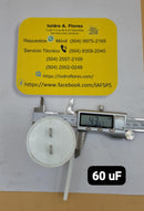 Capacitor lavadora 60UF marca Globe Sirve GE - Mabe