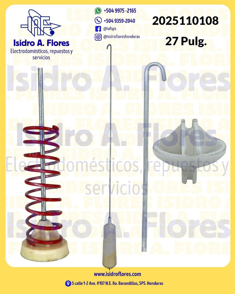 Suspensión o amortiguador para lavadora GE 27" resorte rojo