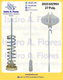 Suspensión 27" ensamble lavadora GE Kraken color aluminio el resorte