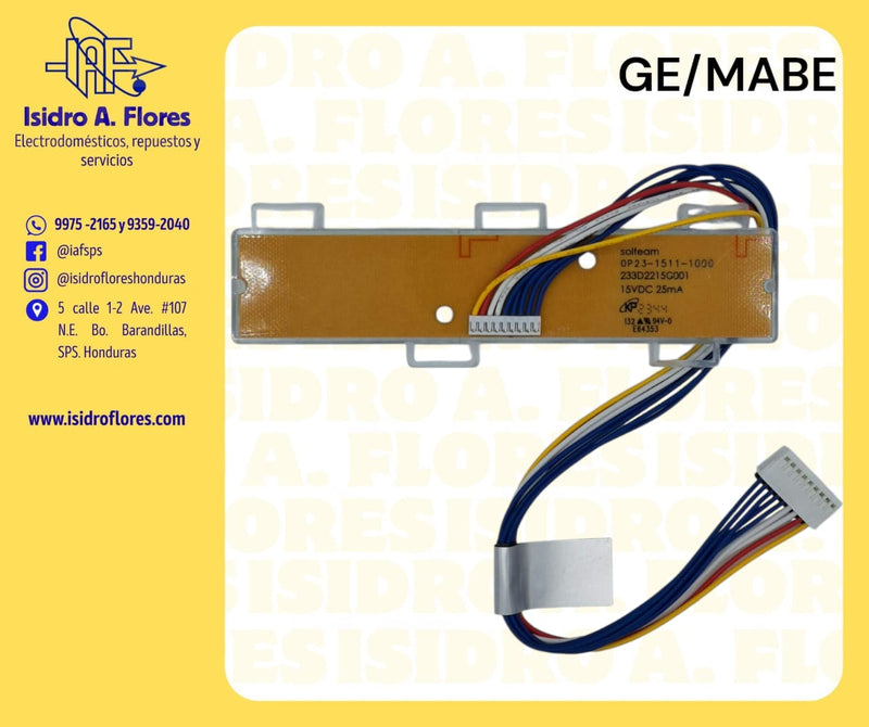 Placa electrónica o tarjeta de botones para lavadora GE Kraken