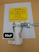 Capacitor lavadora 50UF 250V de lavadora, marca globe, sirve GE, Mabe