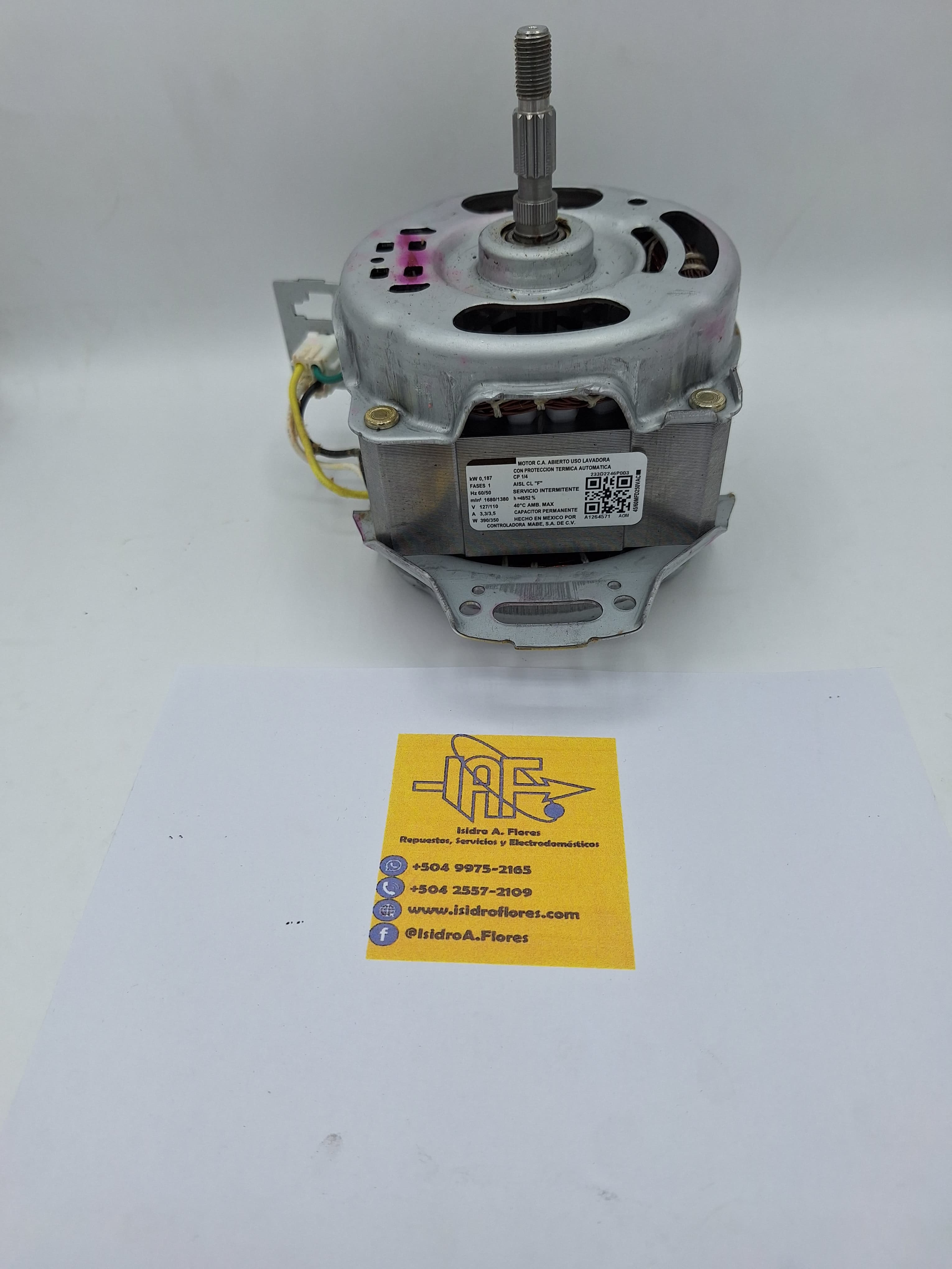 Choice Manufactured Parts Motor de 120 V para lavadora Whirlpool, AP4010201, PS2003768, 12002351 Choice Manufactured Parts Motor de 120 V para lavadora Whirlpool, AP4010201, PS2003768, 12002351