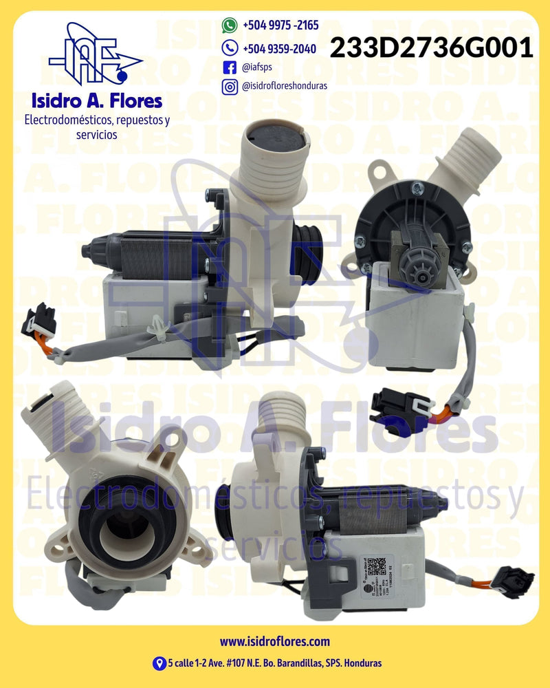Bomba original de lavadora GE - Mabe  Kraken 120V 60Hz